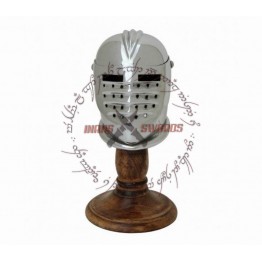 Medieval Miniature Maximilian Helmet Display